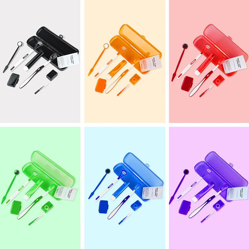 Professional 8-Piece Orthodontic Cleaning Kit – Braces Care Set with Interdental Brushes, Floss Threaders & Wax