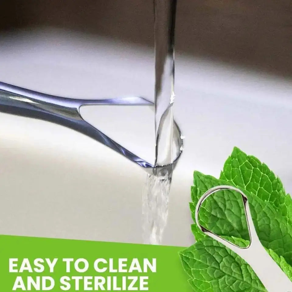 Portable Stainless Steel Tongue Scraper