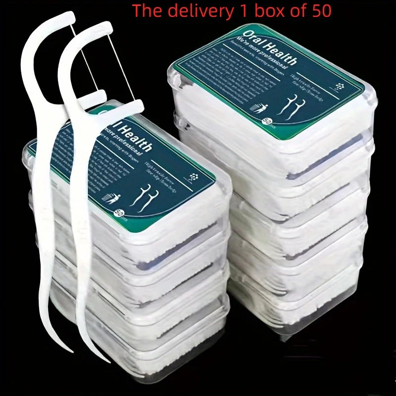 Deep Cleaning Dental Floss Picks – 50 Pack