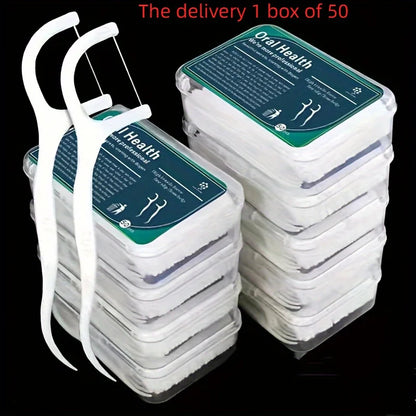 Deep Cleaning Dental Floss Picks – 50 Pack